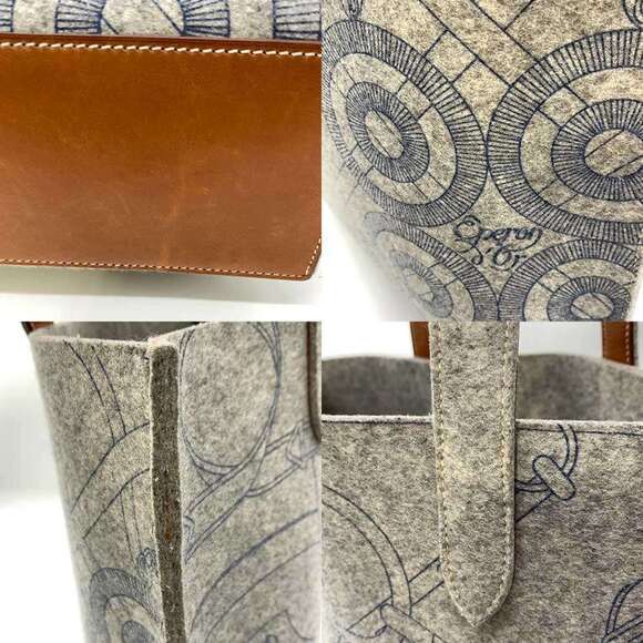 HERMES Gray Leather Tote Bag - Picture 4 of 6